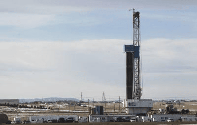 Figure 3. An EOG rig in Laramie County, WY in April 2019. Source: Wyoming News5 | Renegade Services